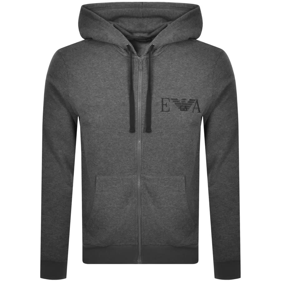 Alternative Image for ProductEmporio Armani Lounge Logo Hoodie Grey1